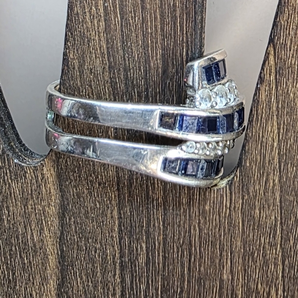 💙Sterling Silver Sapphire Wrap Ring – Size 8.5 – Tests Corundum 💎 - Picture 5 of 7